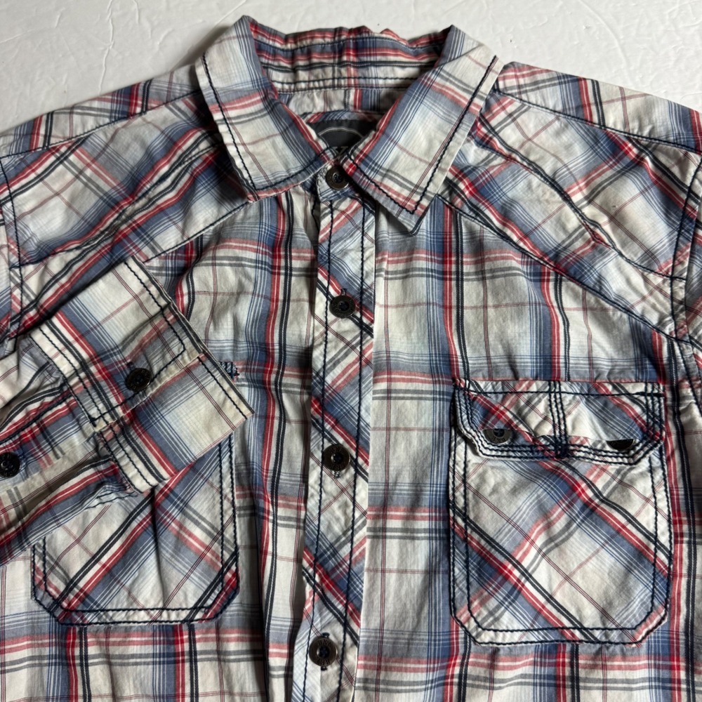 BKE‎ Slim Fit Mens Medium Plaid Button Up Long Sleeve Western Shirt